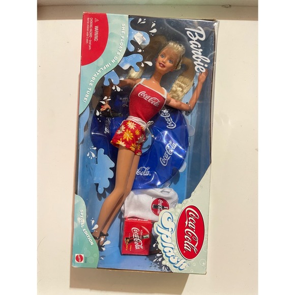 Vintage 1999 Mattel Coca-Cola Splash Barbie #25590 NIB - Picture 1 of 2